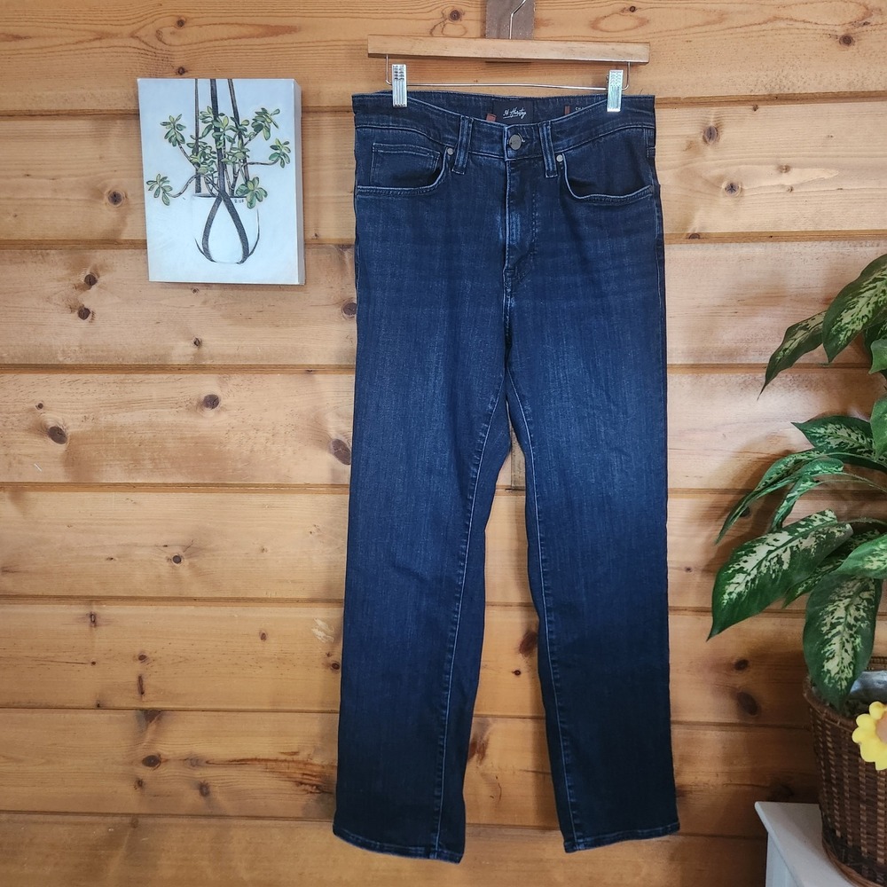 34 Heritage Charisma Dark Wash Jeans Classic Comfort Straight Leg Stretch Sz 32